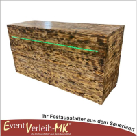 Holz-Bar-Theke Model "Maurice" 200x70cm mit LED Beleuchtung